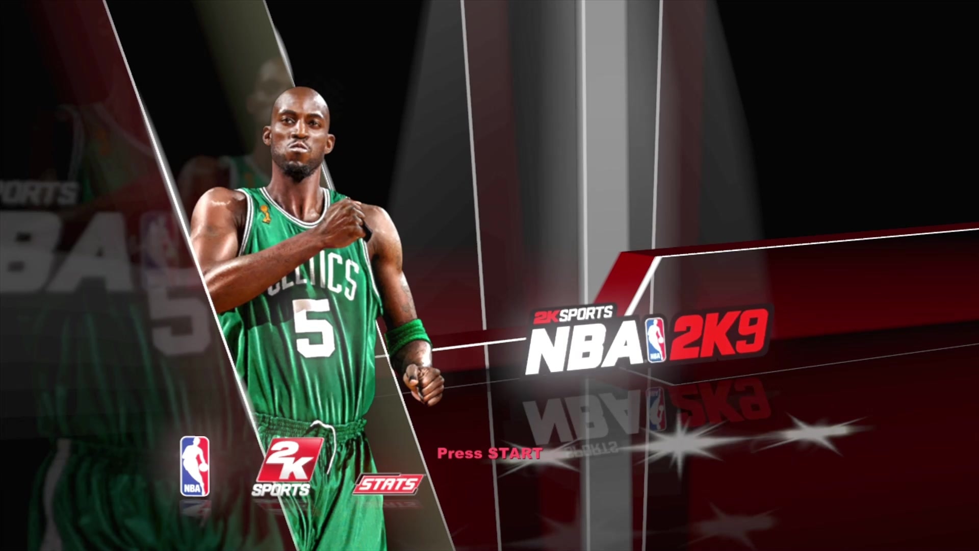 NBA 2K9 title screen for Xbox 360